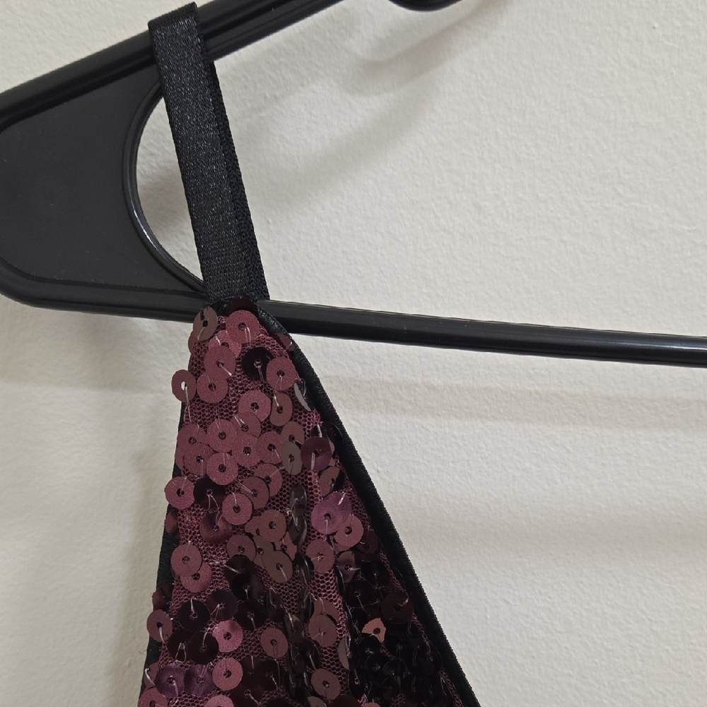 VENUS Burgundy and Gold Sequin Mini Dress **NWOT** - Picture 9 of 15